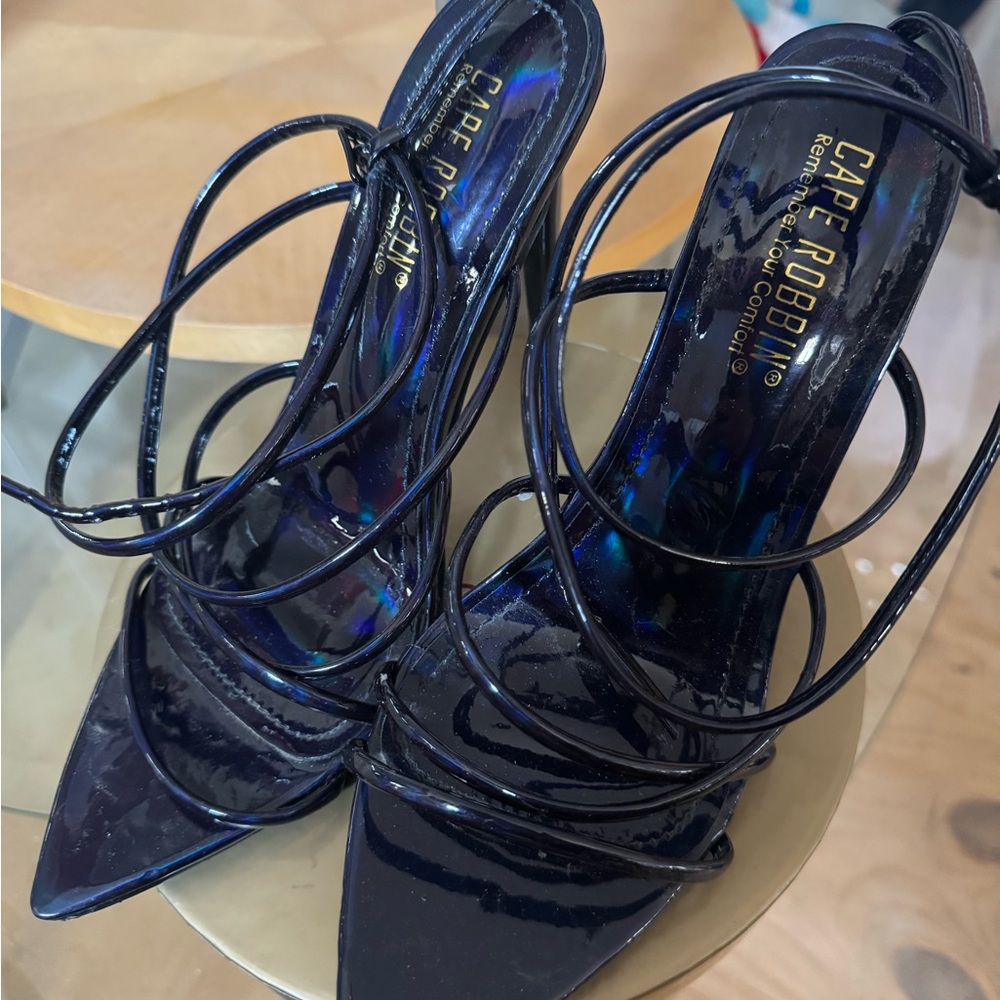 Cape Robbin Midnight Strappy Heels